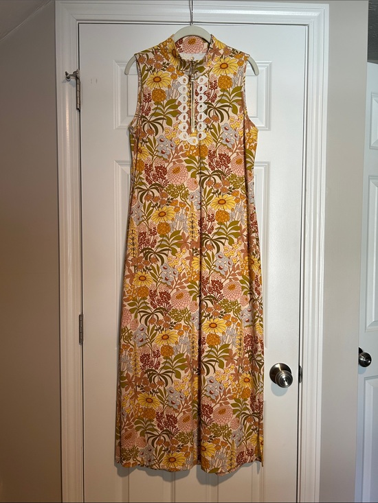Spartina 449 Dresses & Skirts - Spartina 449 Nora Sleeveless White Eyelet Lace Trim Floral Maxi Dress Women's M